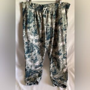 Women's Under Armour UA Rival Terry Printed Joggers 1373040 Opal Green XL